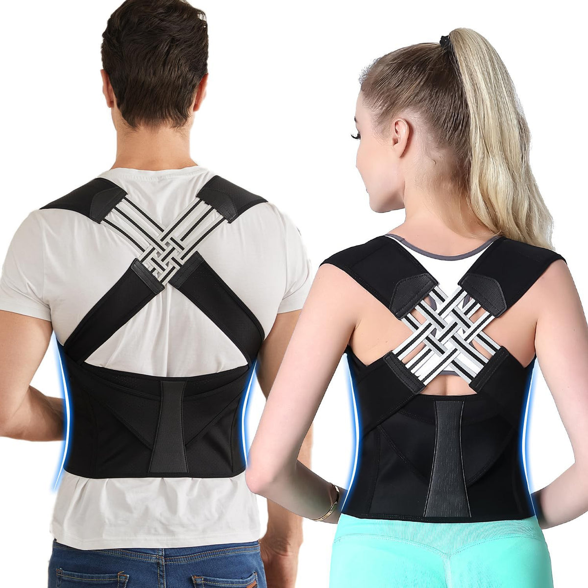 Lumario PostureLift™ Smart Back Brace – Adjustable Posture Corrector for Men & Women