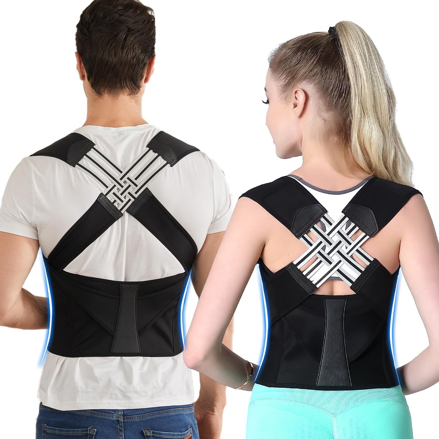 Lumario PostureLift™ Smart Back Brace – Adjustable Posture Corrector for Men & Women