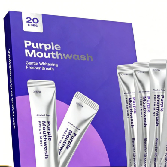 Lumario GlowRinse™ Purple Color-Correcting Mouthwash – Brighter Smile in 30 Seconds