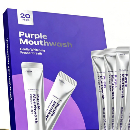 Lumario GlowRinse™ Purple Color-Correcting Mouthwash – Brighter Smile in 30 Seconds