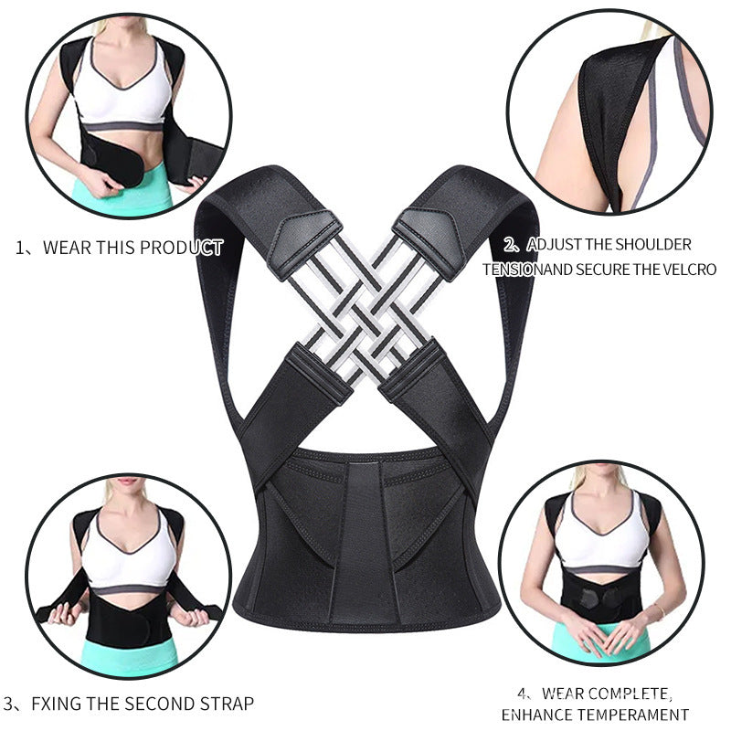Lumario PostureLift™ Smart Back Brace – Adjustable Posture Corrector for Men & Women