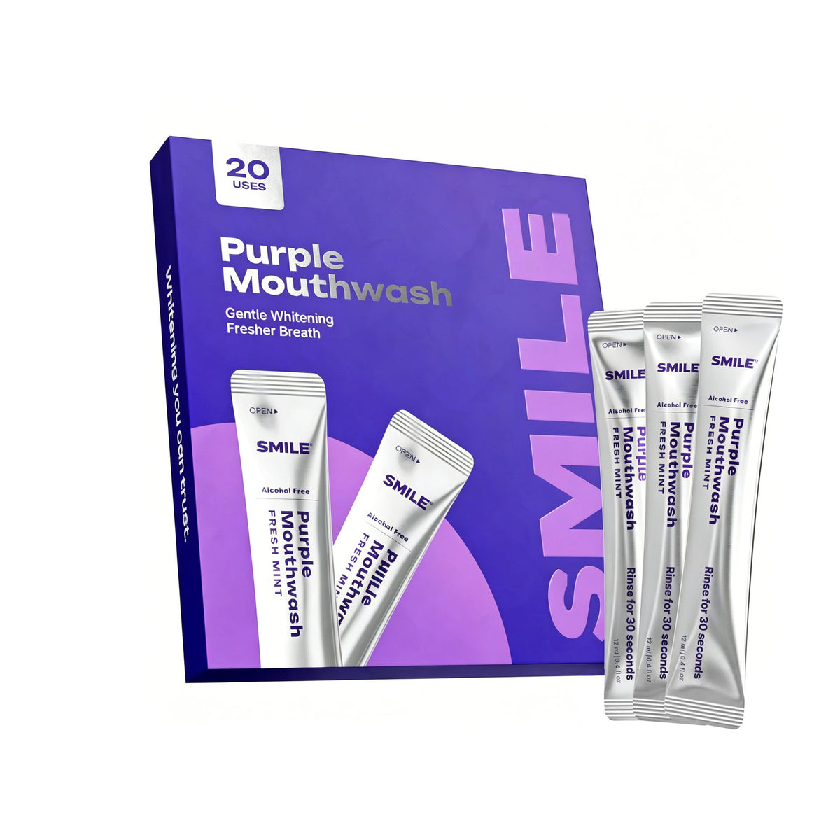 Lumario GlowRinse™ Purple Color-Correcting Mouthwash – Brighter Smile in 30 Seconds